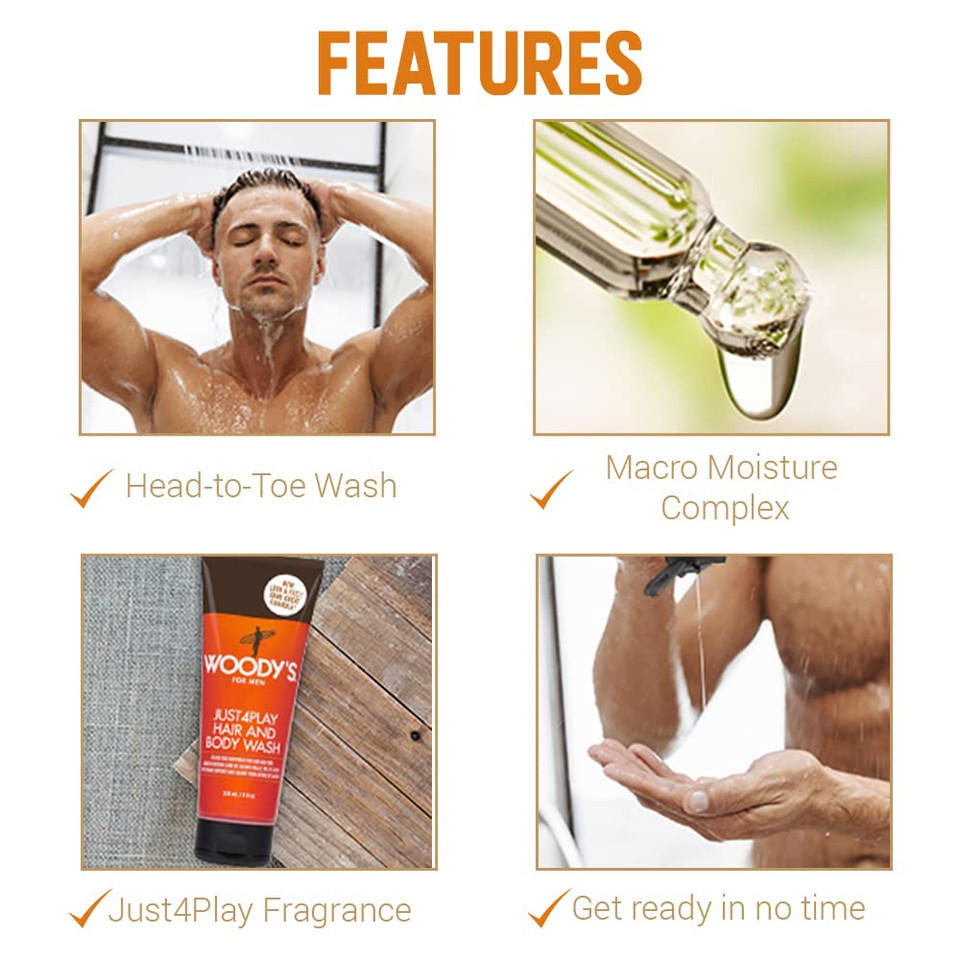 Woody'S Activated Charcoal Body Wash For Men - Deep Cleansing, Exfoliating Face & Body Wash, Hydrating Formula With Walnut Extracts, Fresh Scent, 8 Oz Woody'S Activated Charcoal Body Wash For Men - Deep Cleansing, Exfoliating Face & Body Wash, Hydrating Formula With Walnut Extracts, Fresh Scent, 8 Oz