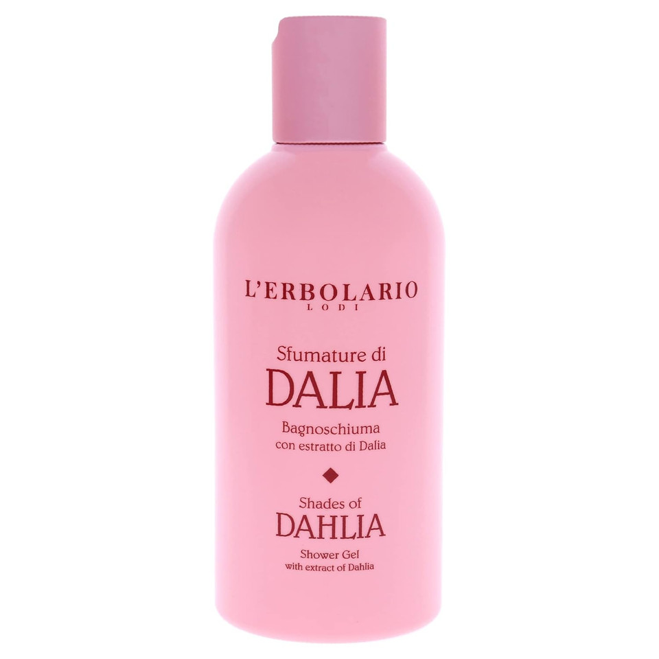 L'Erbolario Shower Gel  Moisturizing Body Wash For Hydrated Skin  Softening, Protecting Floral Body Soap For Daily Use - Shades Of Dahlia - 8.4 Oz