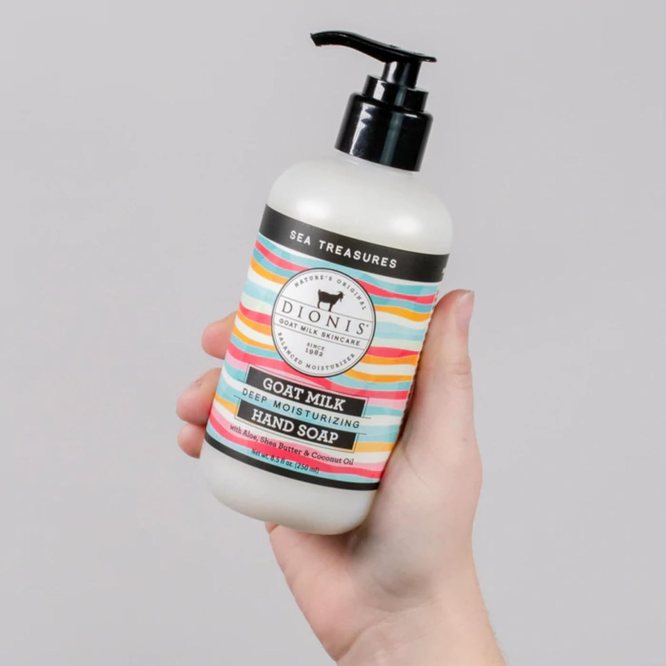 Dionis Goat Milk Skincare Sea Treasures Scented Hand Soap - Rich & Creamy -Made In The Usa - Cruelty Free Formula For Sensitive Skin, 8.5Oz Bottle With A Pump
