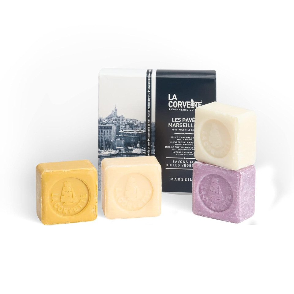 La Corvette, Gift Box Set - 4X125G Marseille Soaps