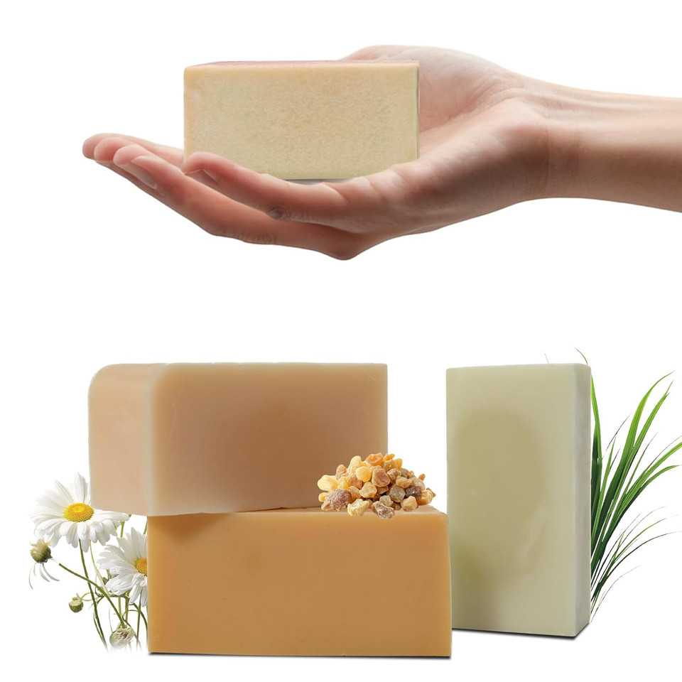 Cleansing Soap Bar Set Gift Clary Sage Moisturizing Luxury Handmade Soaps For Women Men Bath Soap For All Skin Type Natural Fragrance Face Wash Soap Smooth Cleanses Skin 3.5 Oz Each