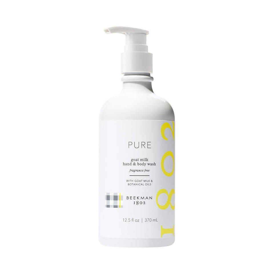 Beekman 1802 Goat Milk Hand Wash, Almond Honey Cookie - Scented - 12.5 Fl. Oz - Cleanses, Nourishes & Hydrates With Aloe Vera & Jojoba Seed Oil - Good For Sensitive Skin - Ready For Use, Pump Inserted