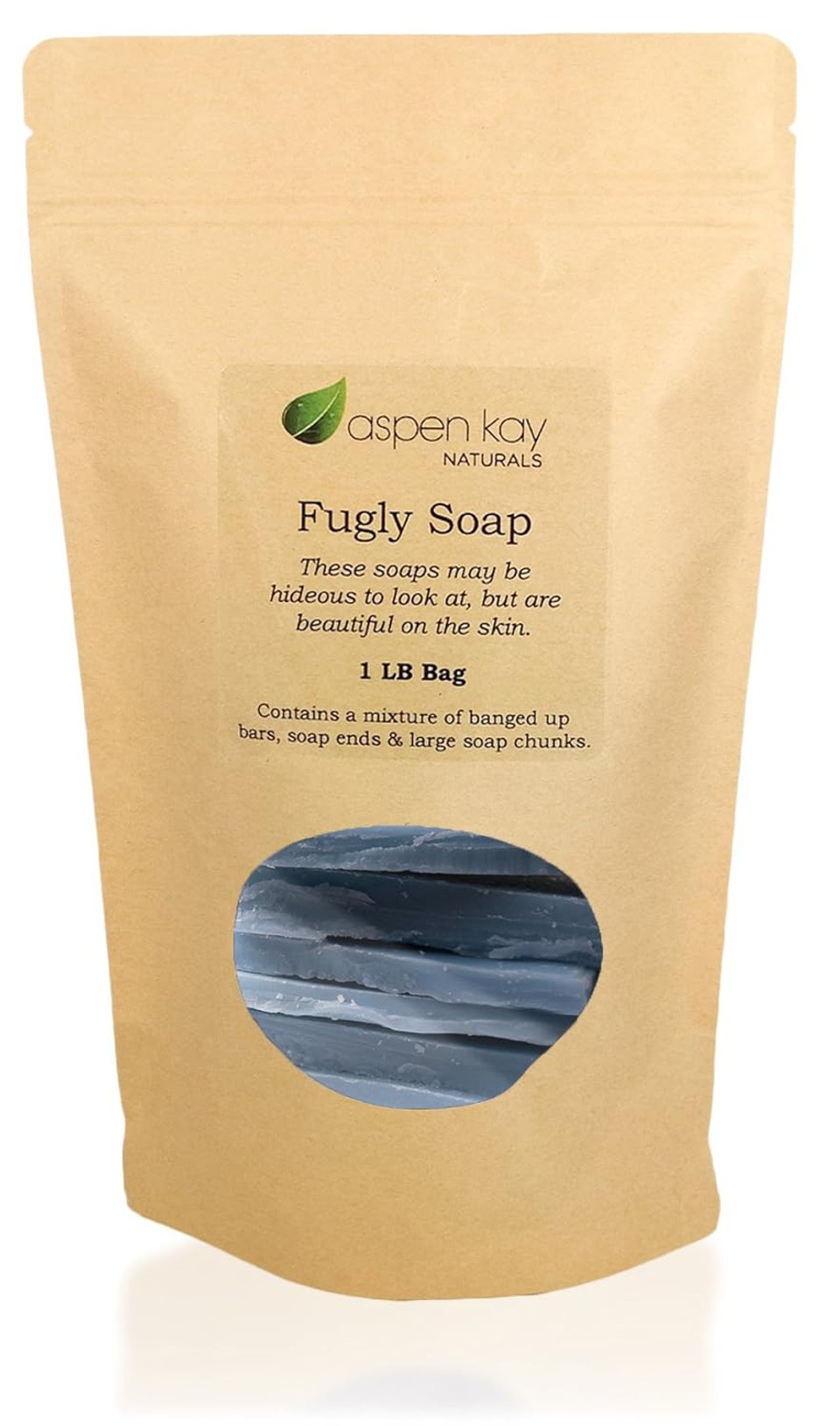 Aspen Kay Naturals - 1 Pound Bag Of Fugly Soap, A Mixture Of Banged Up Bars, Soap Ends & Soap Chunks. Natural & Organic Soap. (Arnica & Mint)