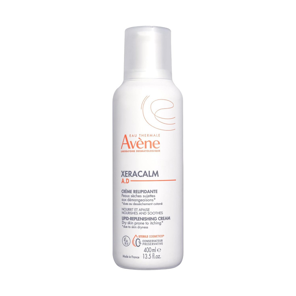 Avène Xeracalm A.D Lipid-Replenishing Cream, Atopic Dermatitis, Eczema-Prone Skin, For Dry & Itchy, Restore Skin Barrier, For Infants, Children & Adults, No Preservative, Fragrance-Free