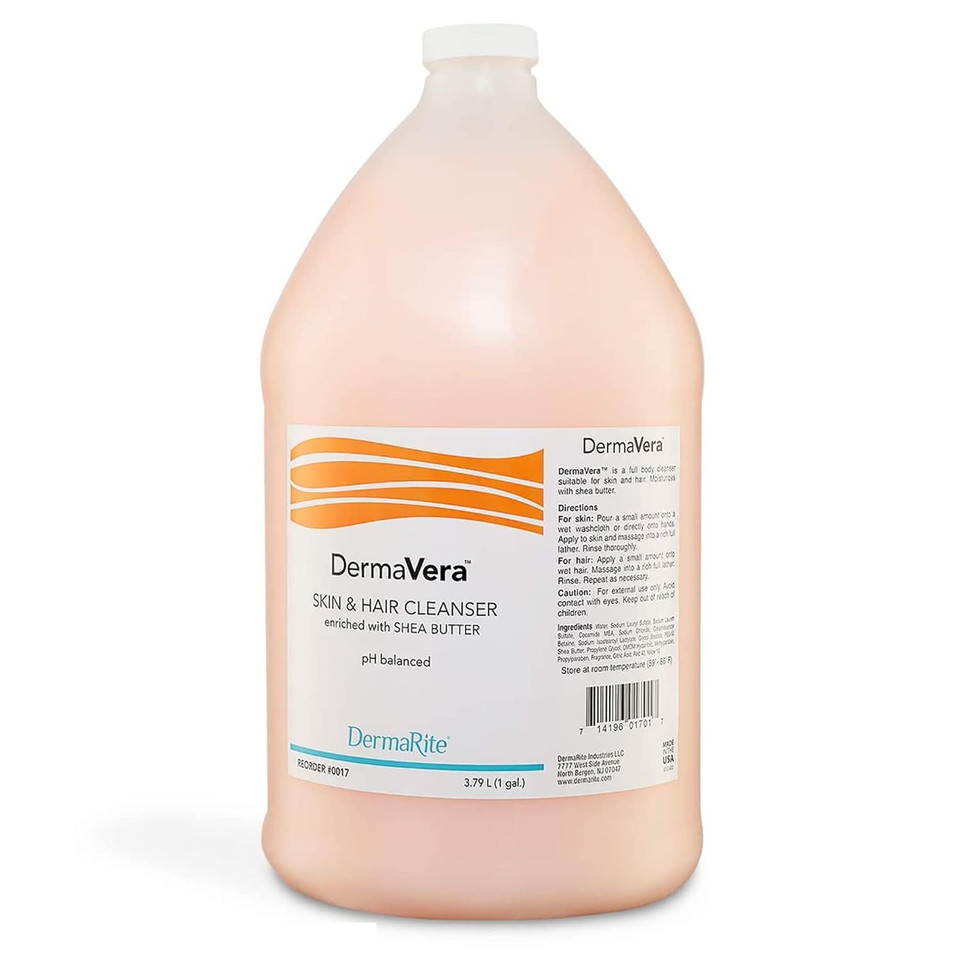 Dermarite Dermavera Skin & Hair Cleanser - Shampoo And Body Wash With Moisturizing Shea Butter, Ph Balanced - 7.5 Oz., 2 Count