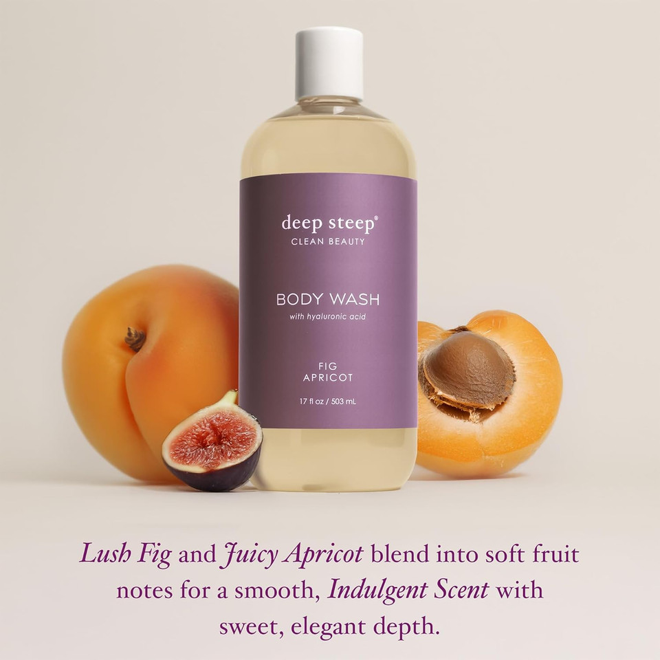 Deep Steep Body Wash, Lemon Cream, 17 Oz  Hydrating Shower Gel With Hyaluronic Acid, Shea Butter, Aloe Vera & Argan Oil  Vegan, Clean Beauty, Clean & Refreshed Skin