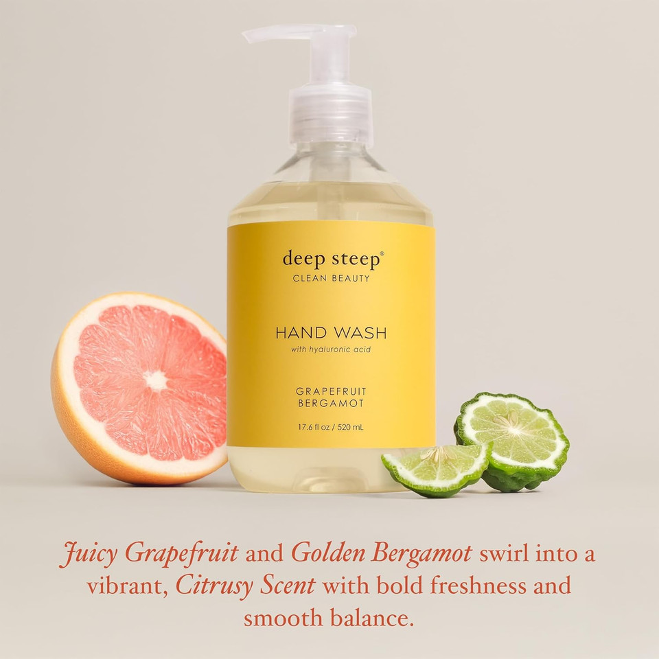 Deep Steep Liquid Hand Wash, Magnolia Breeze, 17.6 Oz  Moisturizing Cleanser With Olive Oil, Aloe Vera, Glycerin & Hyaluronic Acid  Vegan, Clean Beauty, Soft & Nourished Hands