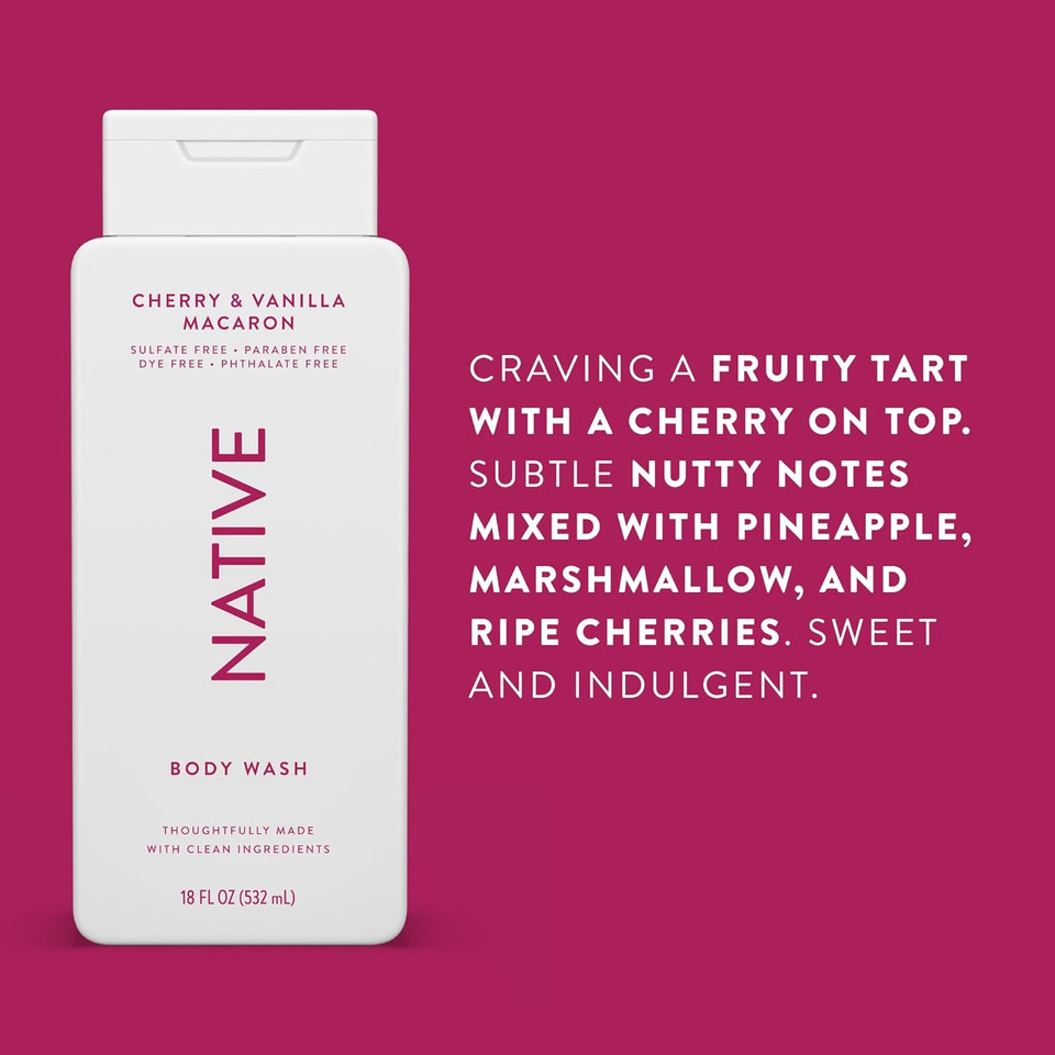 Native Body Wash Contains Naturally Derived Ingredients | For Women & Men, Sulfate, Paraben, & Dye Free Leaving Skin Soft And Hydrating | Key Lime & Sugar 18 Oz - 2 Pk