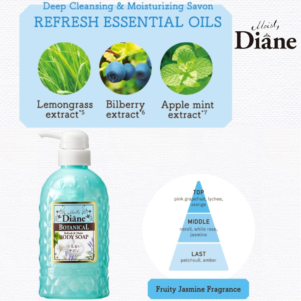 Hydrating & Moisturuizing Body Soap, Japan Natural Body Gel For Kids, Women, Men W/ Dry & Sensitive Skin, Organic Body Wash With Pump, Sulfate-Free Liquid Soap, Botanical Citrus 16.9 Fl Oz