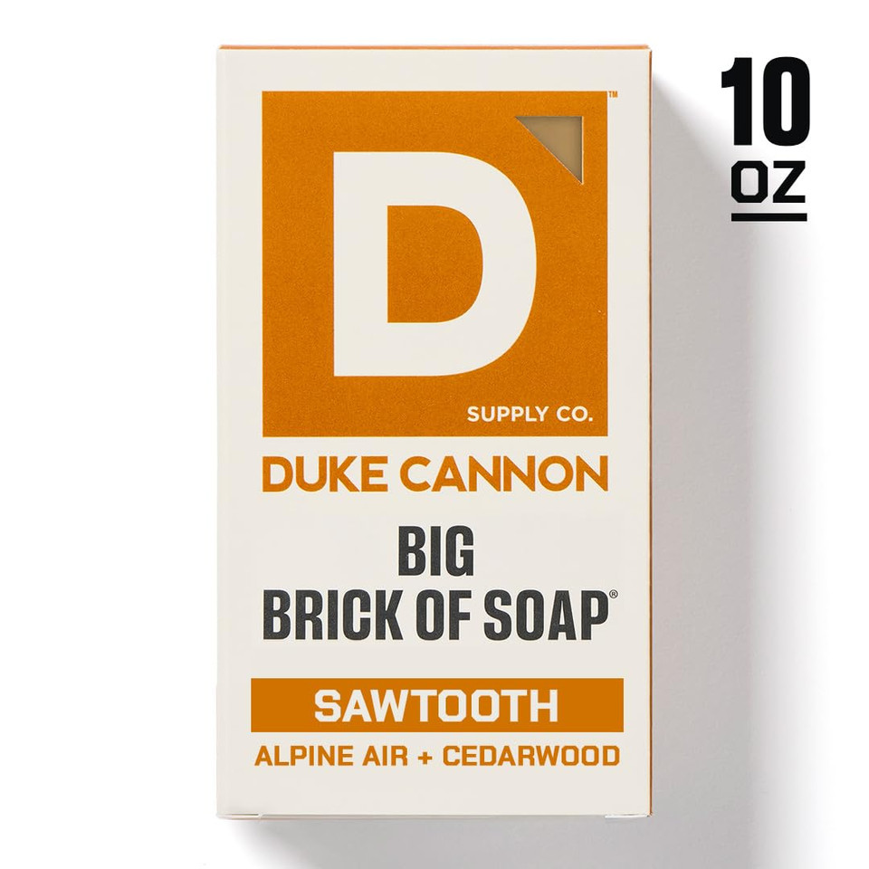 Duke Cannon Supply Co. Extra Large Bar Soap Bundle - Men'S Natural Bar Soap With Masculine Scents - American-Made Soap - All Skin Types -Big Brick Of Soap - Sawtooth,10 Oz
