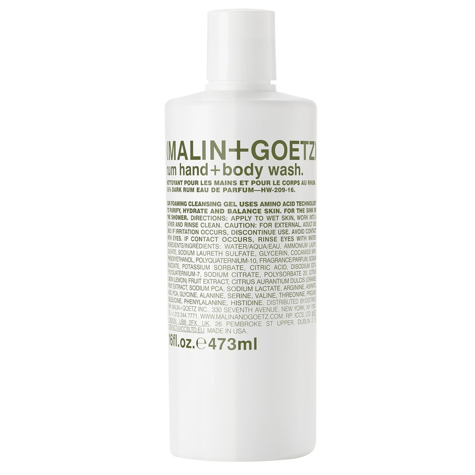Malin+Goetz Hand + Body Wash  Natural Hydrating Soap, Cleansing And Purifying For All Skin Types, Prevents Stripping Or Irritation On Sensitive Skin. Cruelty-Free. Beauty Care