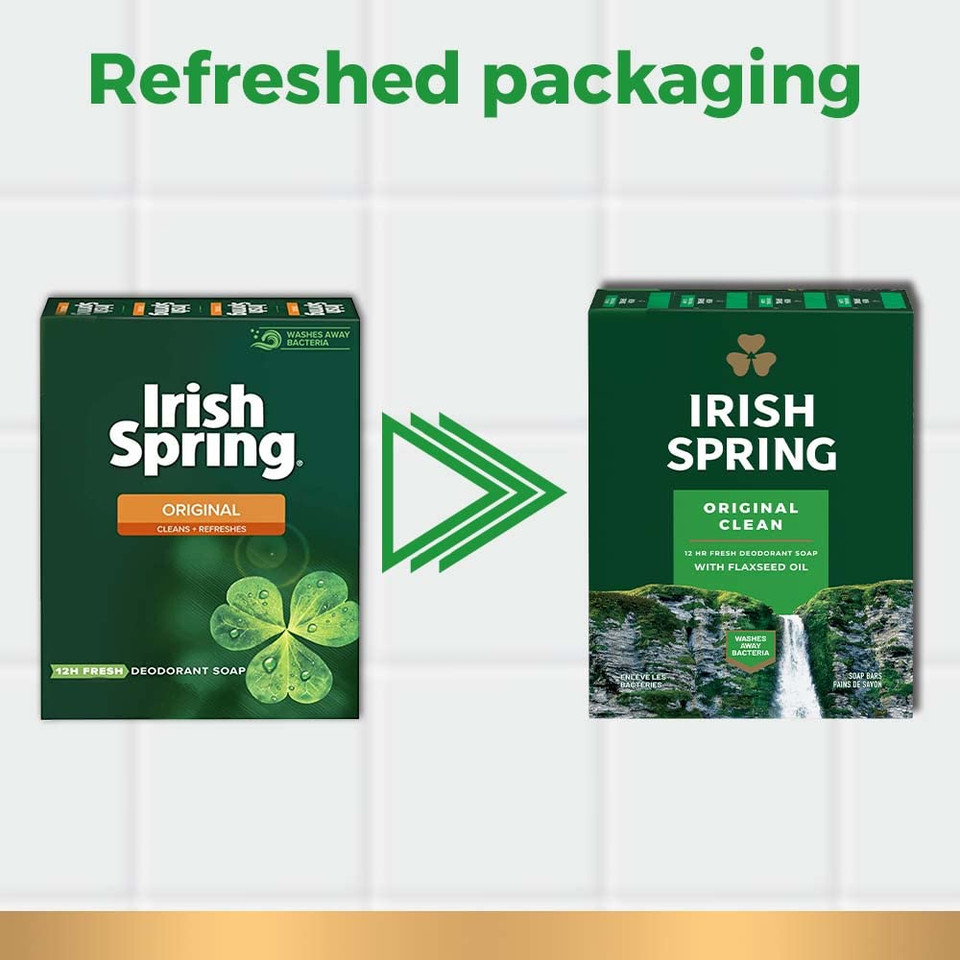 Irish Spring Bath Bar Soap, 12 Count, Original, 45 Oz