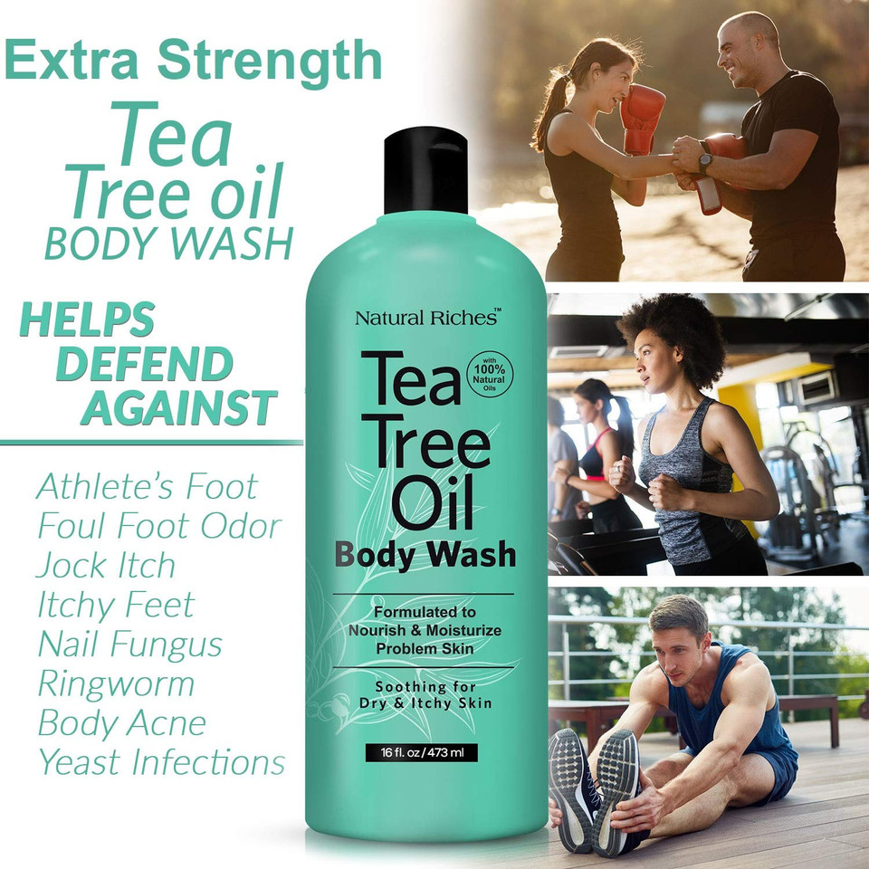 Natural Riches Tea Tree Oil Body Wash, 2X16 Fl Oz - Soothing, Calming, And Hydrating For Normal, Combination, Sensitive, Oily, And Dry Sensitive Skin Bodywash