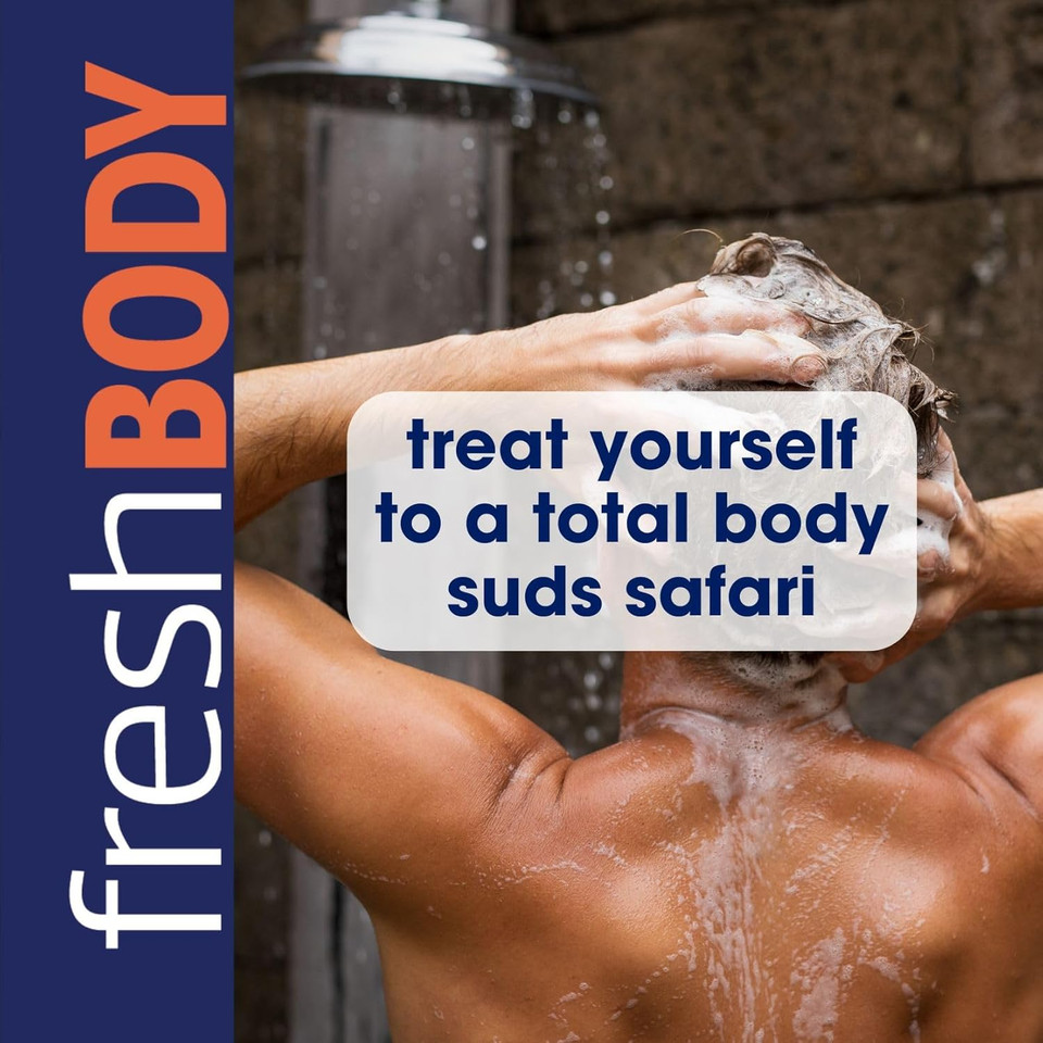 Fresh Body Fb All Over Wash For Hair, Face & Body, 10.8Oz Shampoo And Body Wash For Men & Women - Citrus Vanilla Grove Shower Gel, Made Without Alcohol, Sulfates, Dyes Or Parabens