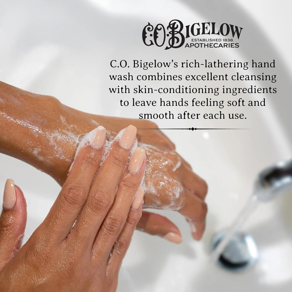 C.O. Bigelow Iconic Collection Amber Hand Wash, Scented Hand Soap With Aloe Vera And Shea Butter, 10.5 Fl Oz