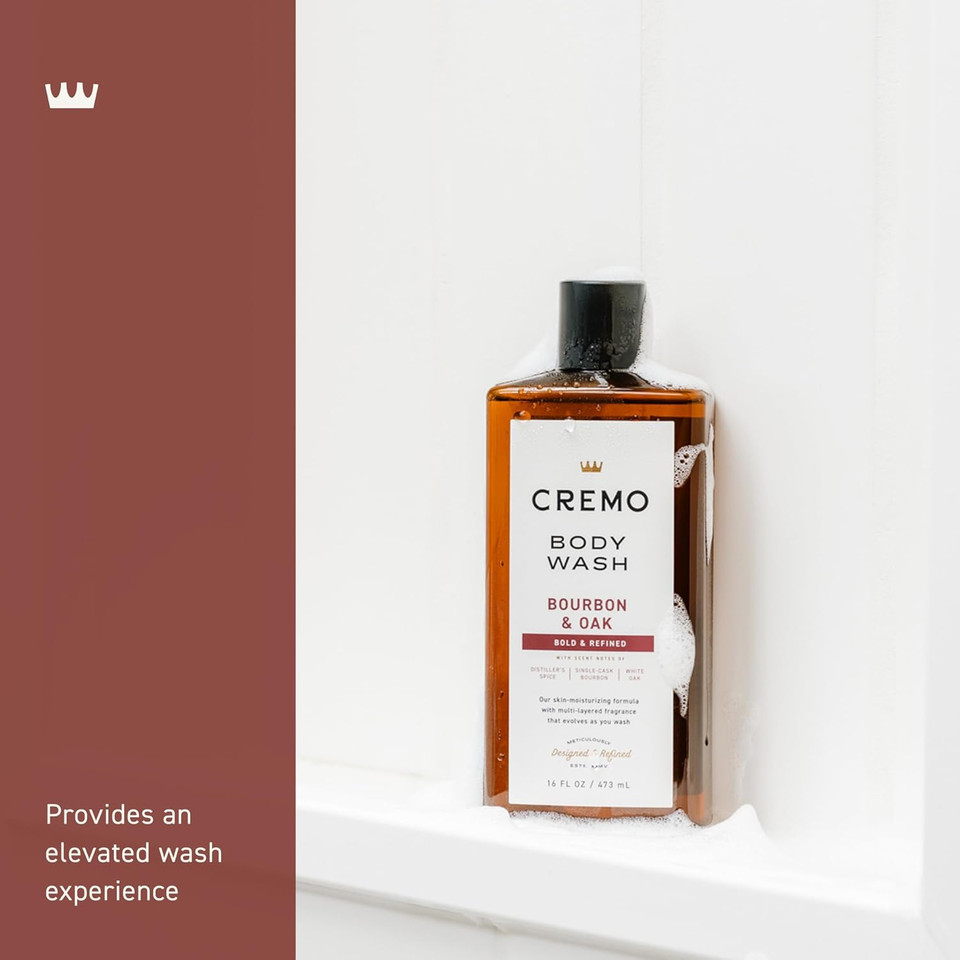 Cremo Body Wash Men, A Woodsy Scent With Notes Of Lemon Peel, Cypress And Cedar, 16 Fl Oz