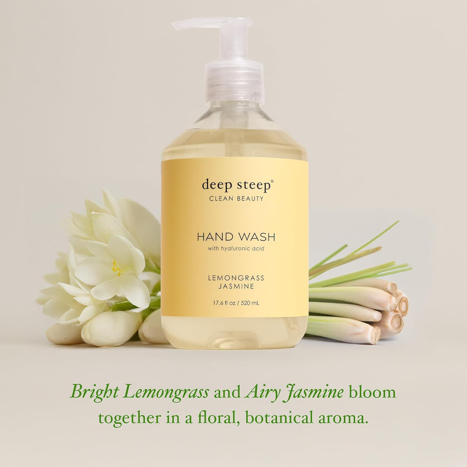 Deep Steep Liquid Hand Wash, Brown Sugar Vanilla, 17.6 Oz  Moisturizing Cleanser With Olive Oil, Aloe Vera, Glycerin & Hyaluronic Acid  Vegan, Clean Beauty, Soft & Nourished Hands