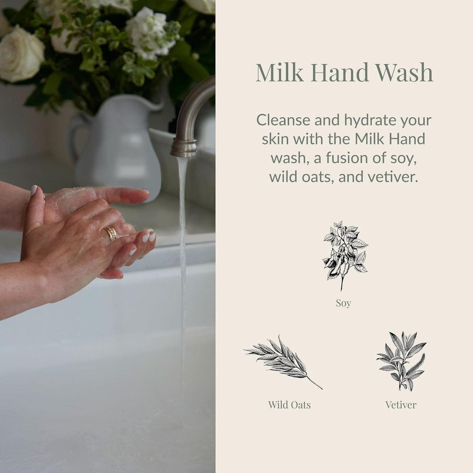 Archipelago Botanicals Hand Wash Milk Liquid Hand Soap, Moisturizing Daily Hand Wash With Soap Pump, Kitchen Or Bathroom Hand Soap, 17.0 Fl. Oz