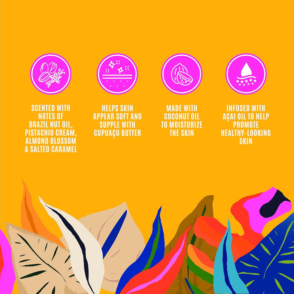 Nature Well Cheeky Moisturizing Body Wash, Creamy Formula Infused With Cupuaçu Butter, Provides Gentle Cleansing & Intense Hydration, Deliciously Sweet & Warm Brazilian Nut Oil Scent, 33 Oz