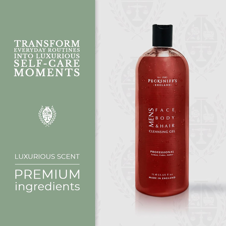 Pecksniff'S Professional 3-In-1 Cleansing Gel | 1L/1000 Ml/33.81 Fl Oz
