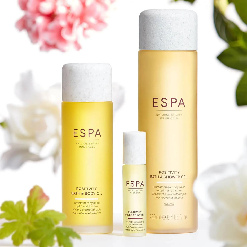 Espa | Positivity Bath & Shower Gel | 250Ml | Jasmine, Gardenia & Rose Geranium | Vegan