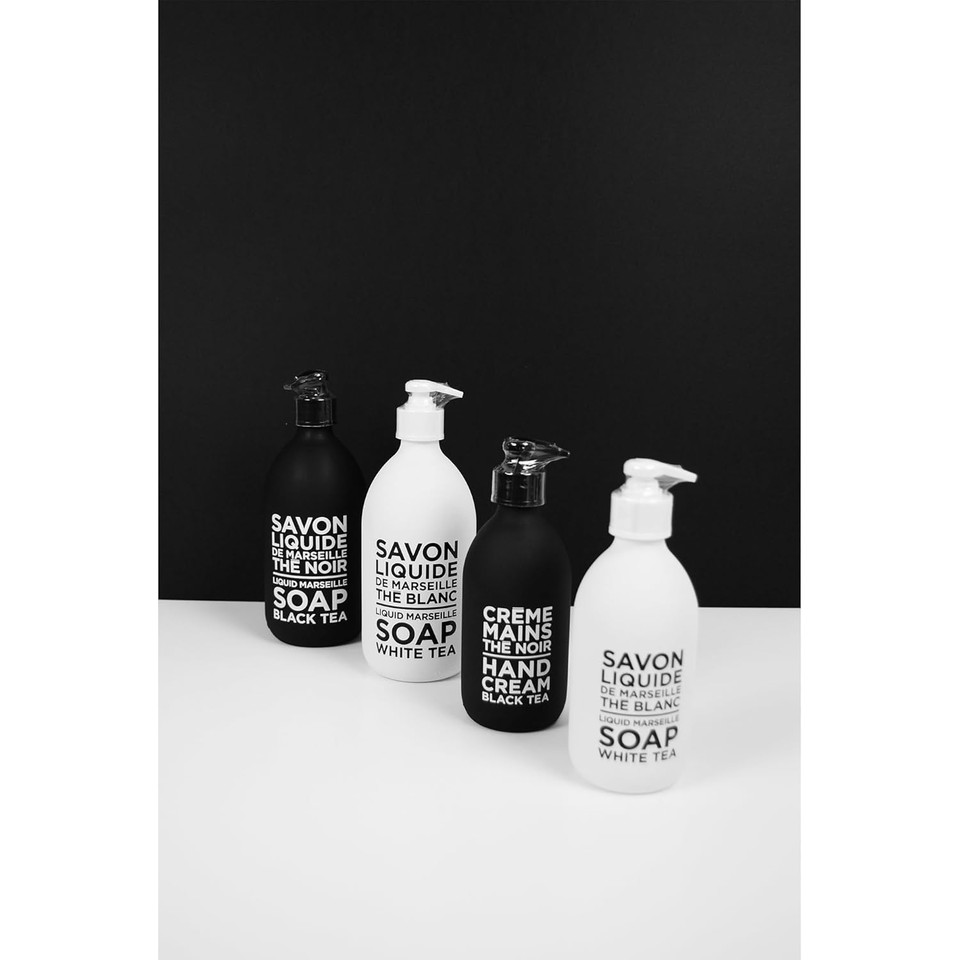 Compagnie De Provence Savon De Marseille Extra Pure Liquid Soap - White Tea - 16.7 Fl Oz Glass Pump Bottle And 33.8 Fl Oz Plastic Bottle Refill