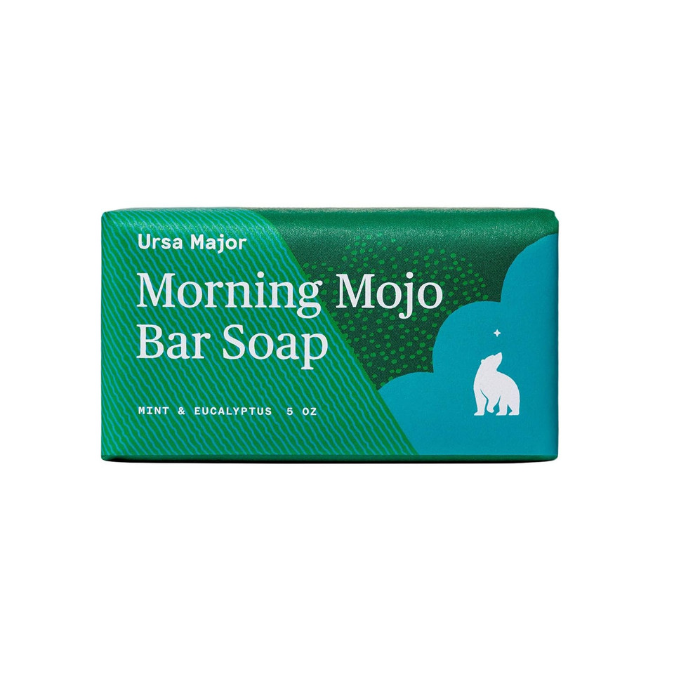 Ursa Major Natural Bar Soap | Morning Mojo Bar Soap | Exfoliating Soap With Peppermint, Eucalyptus And Rosemary | Formulated For Men And Women | 5 Ounces Ursa Major Natural Bar Soap | Morning Mojo Bar Soap | Exfoliating Soap With Peppermint, Eucalyptus And Rosemary | Formulated For Men And Women | 5 Ounces