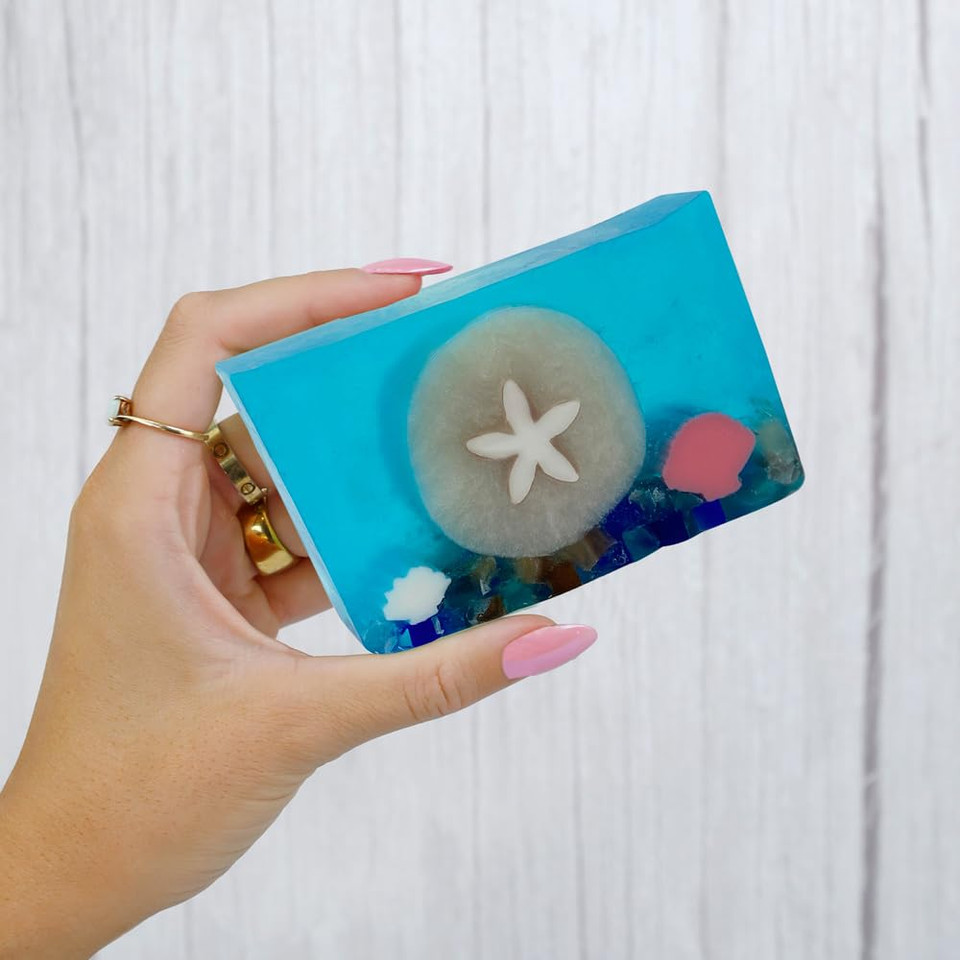 Primal Elements Glycerin Bar Soap | Helps All Skin Types, Sensitive, Oily & Dry Skin | No Parabens, Vegan, Gluten Free, 100% Vegetable Base - (Sea Turtles)