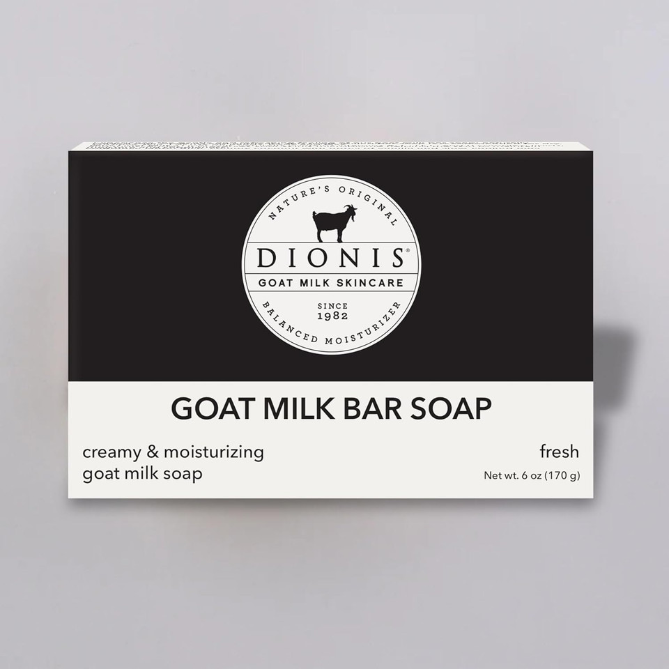 Dionis Goat Milk Men'S Fresh Scented Hand And Body Soap Bar, Hydrating Moisturizing Wash For Sensitive Skin, Gentle Lasting Hydration, Cruelty Free, Non Greasy, Paraben Free, Made In The Usa, 6 Oz