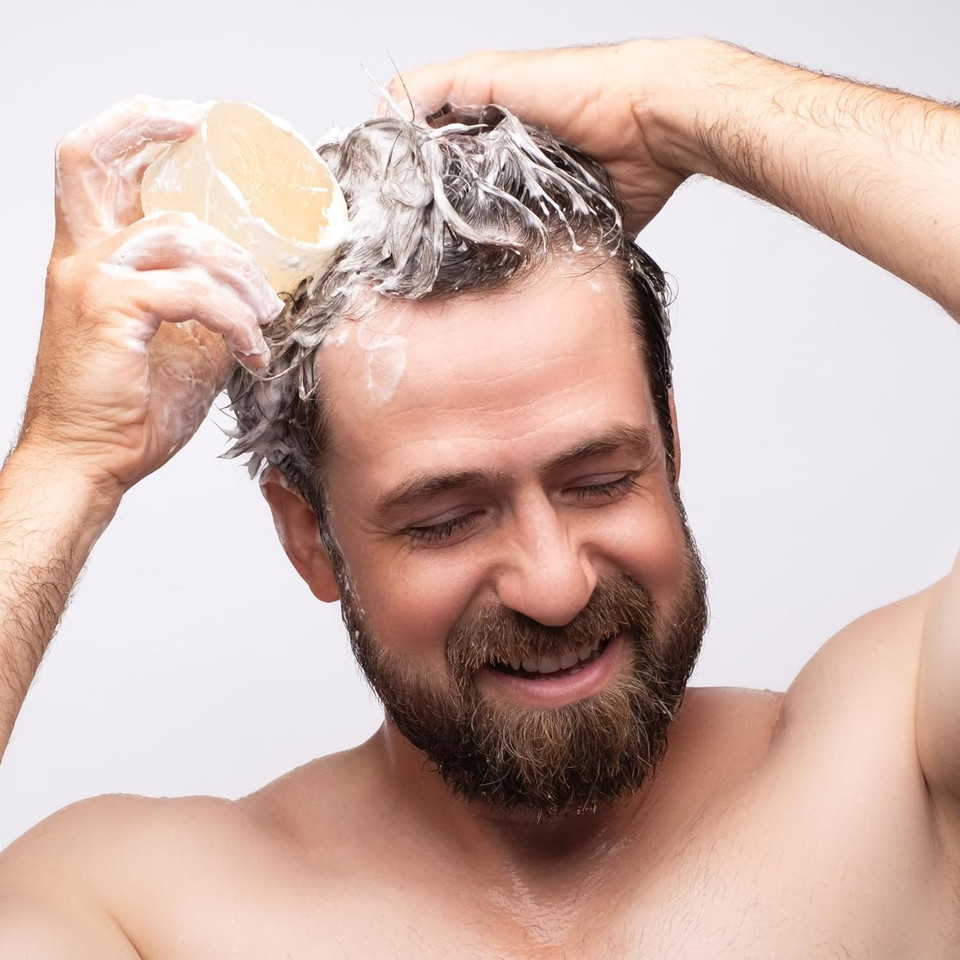 MenS All-In-One Shampoo & Body Soap Bars  Extra Thick 1.6 Glycerin Hair & Body Soap Bars - 2 Soaps - Spiced Sawdust Scent - With Coconut Oil, Oat Protein & Cedarwood Oil - Made In Usa - 14.5 Oz