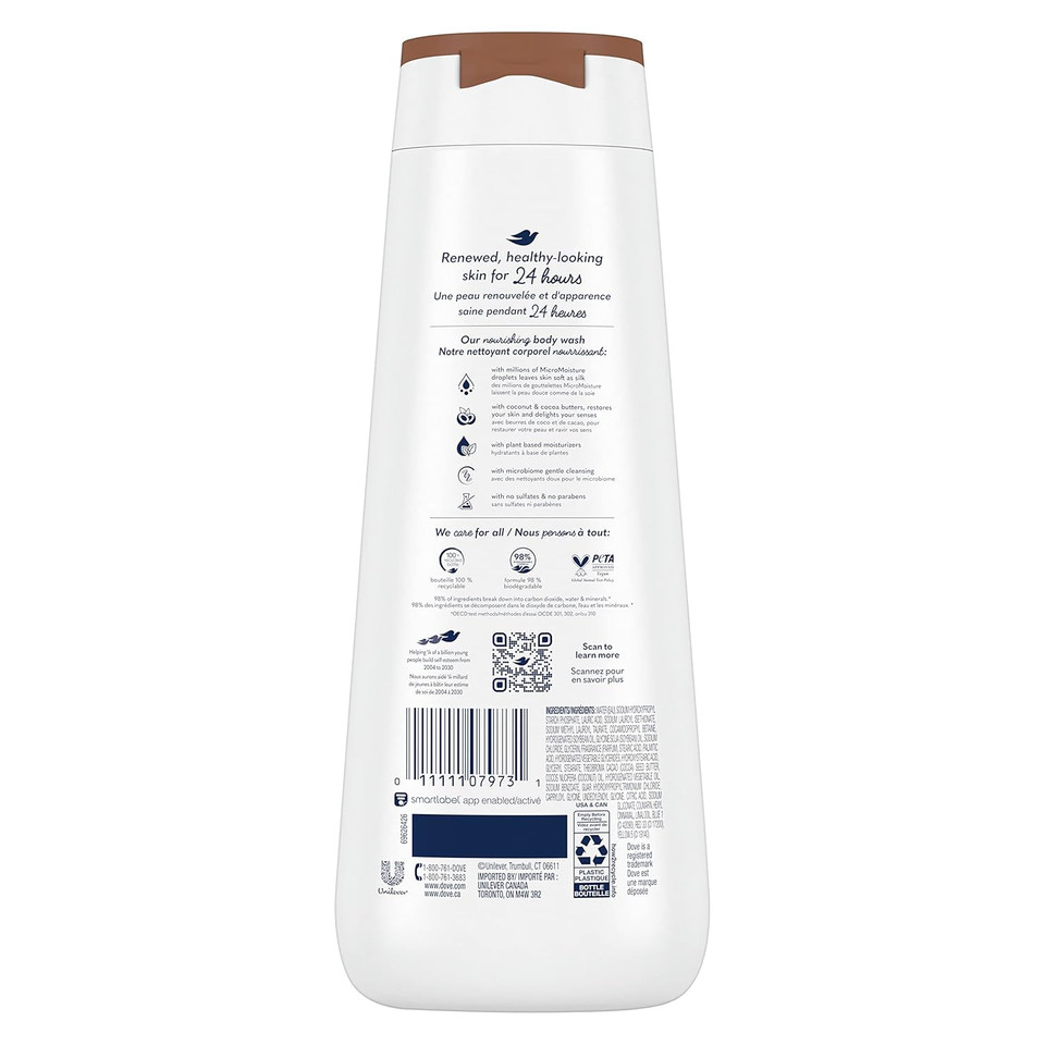 Dove Body Wash Restoring Coconut & Cocoa Butter 4 Count