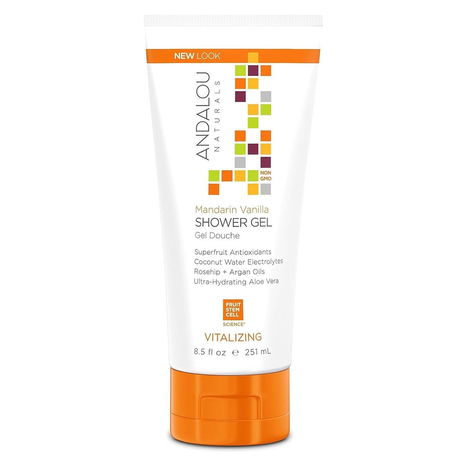Andalou Naturals Mandarin Vanilla Vitalizing Shower Gel, 8.5 Ounce