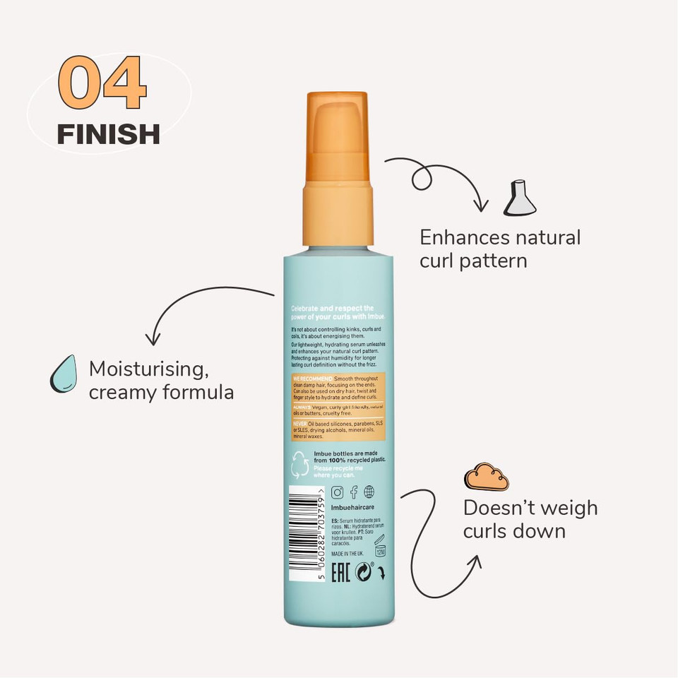 Imbue Curl Nourishment Oil For Curly Hairs 3.3 Fl Oz - Vegan, Curly-Girl Compliant, Curls Styling Product