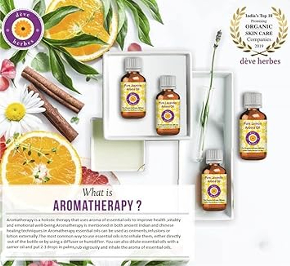 Dève Herbes Grapeseed Oil (Vitis Vinifera) With Glass Dropper | Cold Pressed | Pure | Natural | For Diluting Essential Oils | Hair, Skin & Massage | Non-Sticky | Lightweight | Unisex | 100Ml (3.38 Oz)