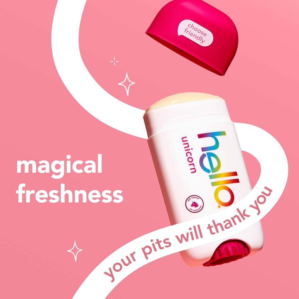 Hello Lavender Vanilla Aluminum Free Deodorant For Women And Men With Shea Butter, 24-Hour Freshness, Baking Soda Free Deodorant, Dermatologically Tested, 2.6 Oz Stick