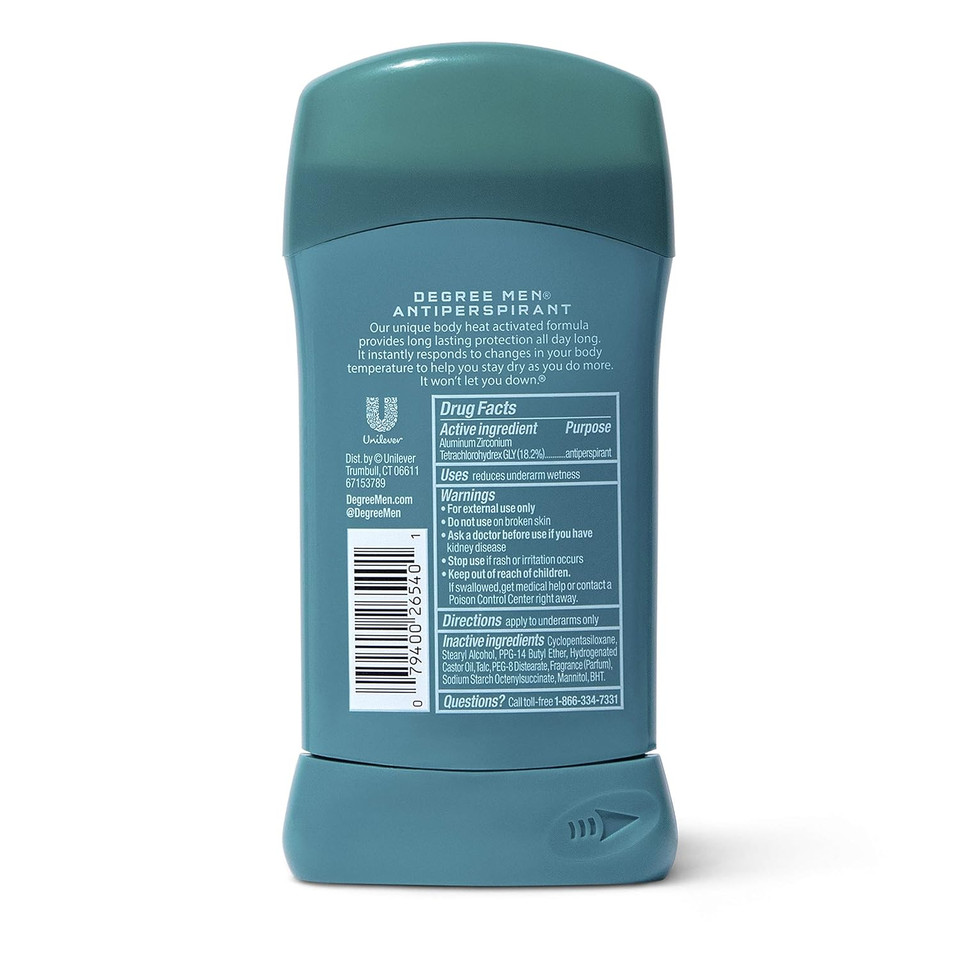 Degree Original Antiperspirant Deodorant Cool Rush 48-Hour Sweat & Odor Protection Antiperspirant For Men 2.7 Oz