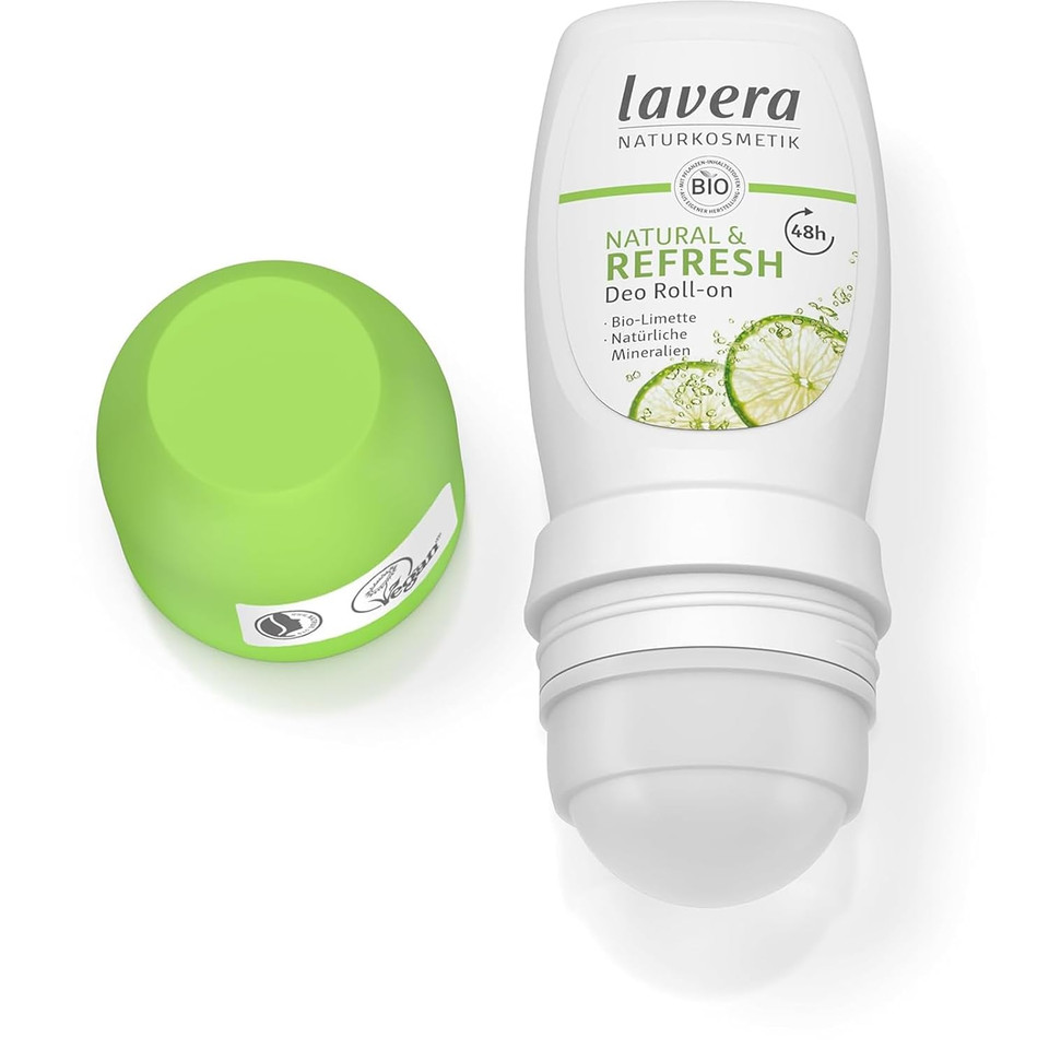 Lavera Natural & Strong Deo Roll-On 48H - Vegan - Natural Cosmetics - With Organic Ginseng & Natural Minerals - No Aluminium - Climate Neutral - 48H Protection - Dermatologically Tested - 1.69 Fl Oz