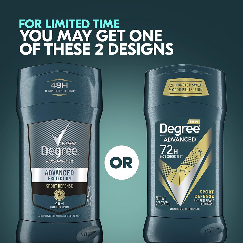 Degree Advanced Protection Antiperspirant Deodorant Lavender & Waterlily For 72-Hour Sweat & Odor Control For Women, With Body Heat Activated Technology, 2.6 Oz