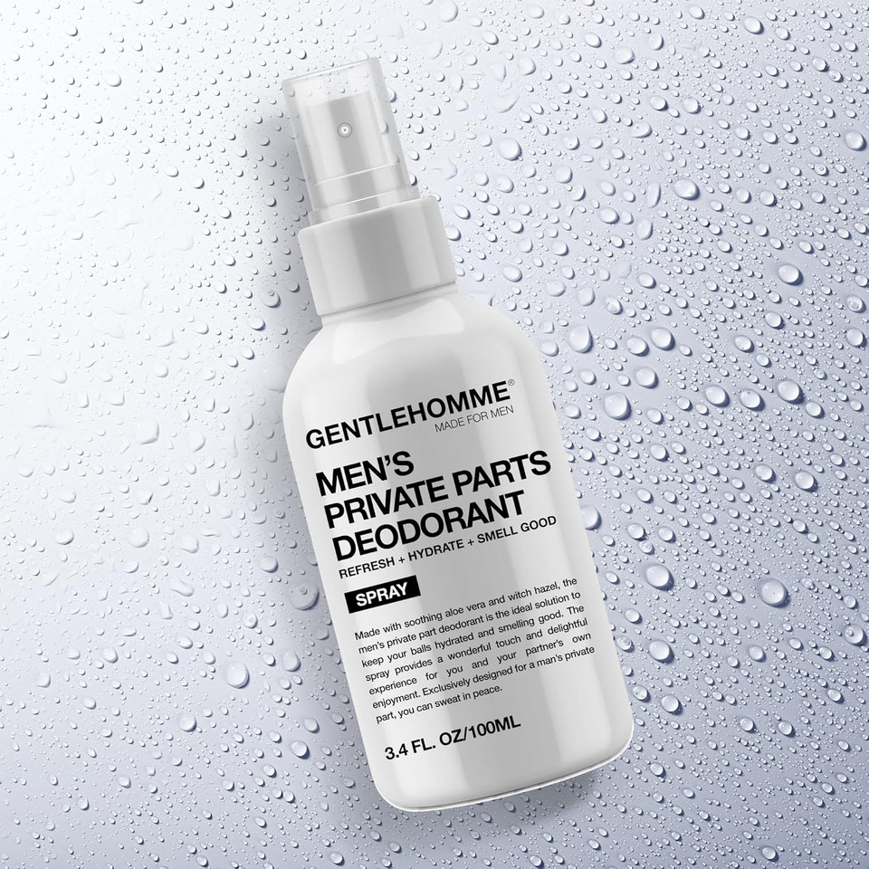 Men'S Deodorant Spray For Intimate Areas - Anti-Chafing, Hydrating & Refreshing - With Aloe Vera & Witch Hazel - All Skin Types - Vegan - Bergamot Noir Scent - 4Oz