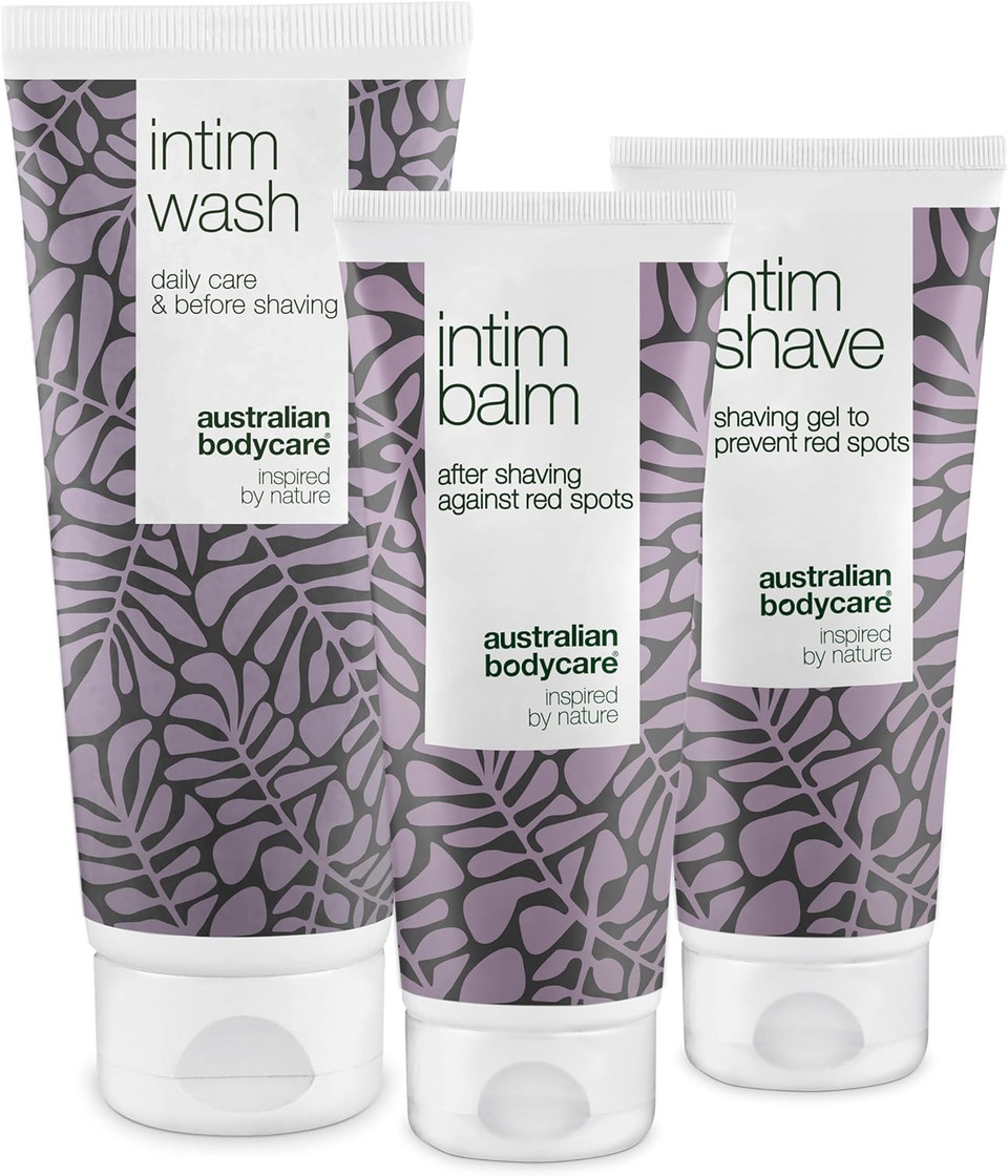 Australian Bodycare Intimate Shaving Kit  3 Products To Get Rid Of Red Bumps, Spots And Ingrown Hairs After Shaving. Inside The Kit: Intim Wash 6.76Oz, Intim Shave 3.38Oz, Intim Balm Aftershave 3.38