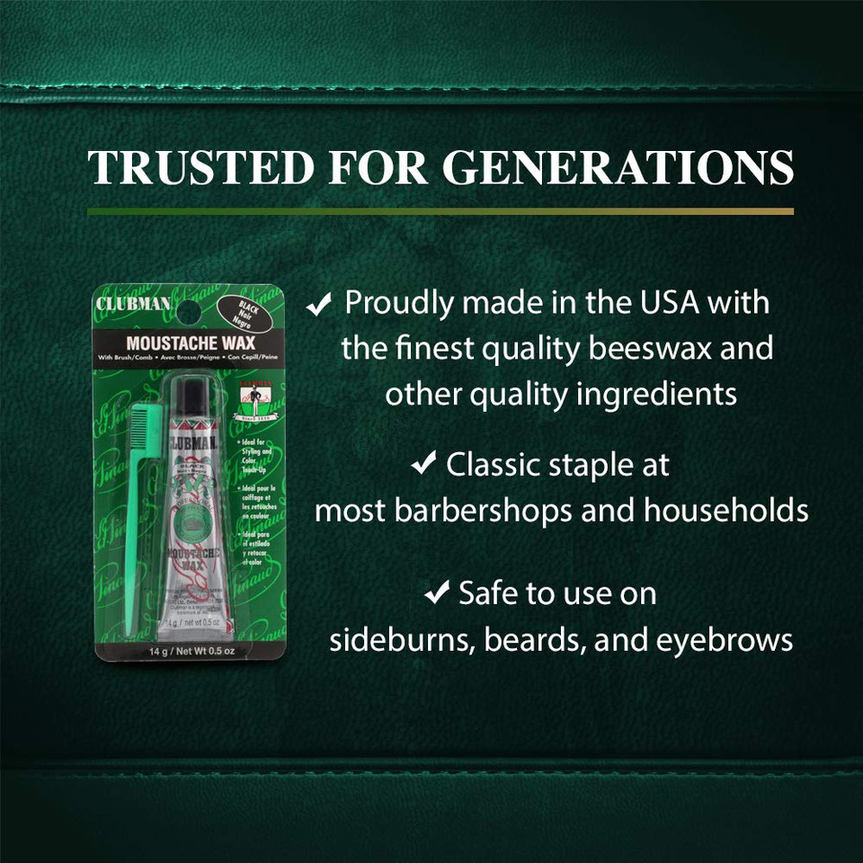 Clubman Moustache Wax Neutral 0.50 Oz