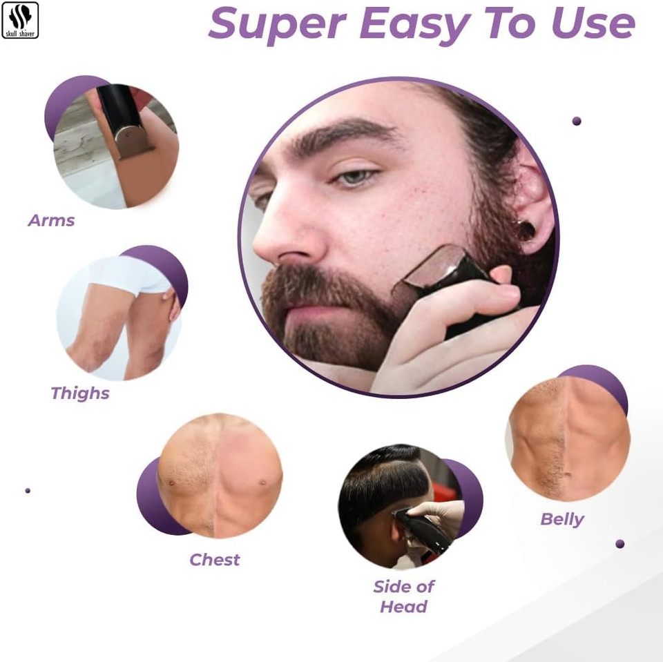 Skull Shaver Baby Beast Trimmer: Ultimate Cordless Hair & Beard Trimmer With Precision Blades | Complete Grooming Kit