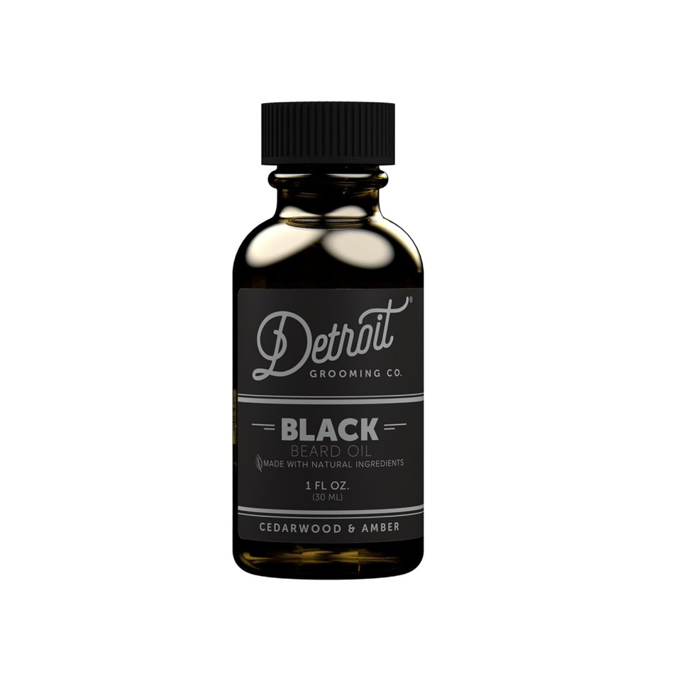 Detroit Grooming Beard Oil | Hydrating & Nourishing Formula With Vitamin | Cedarwood & Amber  Black (1 Oz)