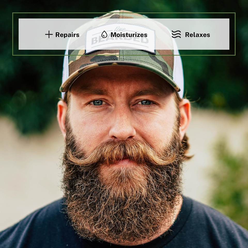 Live Bearded Beard Oil And Butter Grooming Kit - Made In The Usa - All-Natural Ingredients With Shea, Argan, Jojoba - Growth Support | Legend Scent - Sandalwood, Vanilla