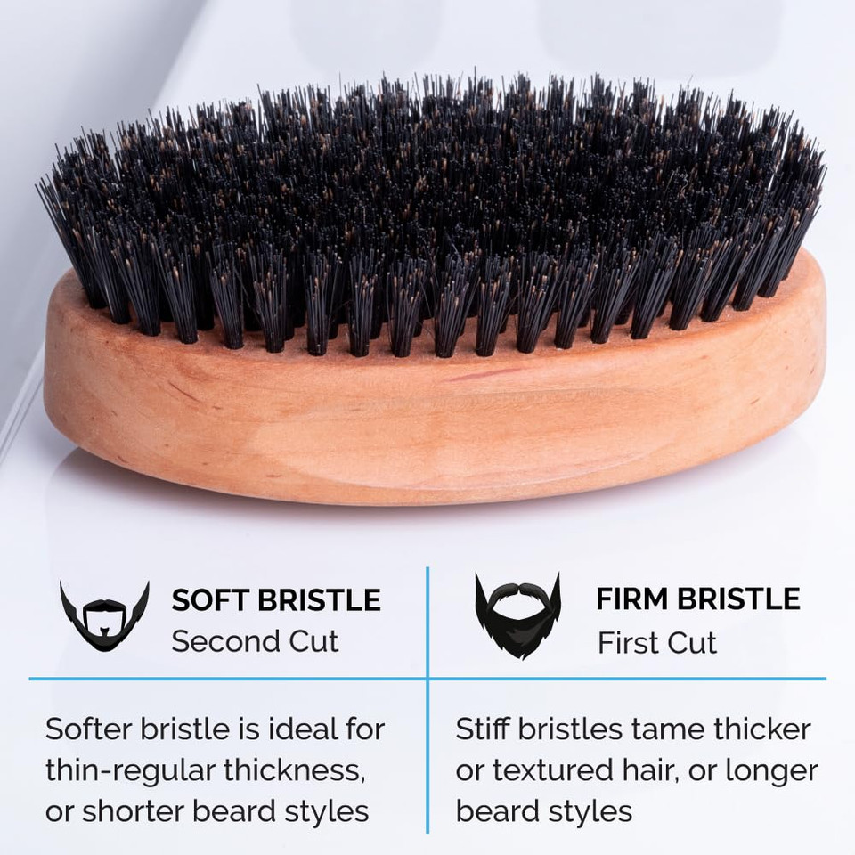 Zeus 100% Firm Boar Bristle Beard Brush, Military-Style, Brush Gift Set With Brush Cleaner And Tin! (Soft Bristles) - Q92 Zeus 100% Firm Boar Bristle Beard Brush, Military-Style, Brush Gift Set With Brush Cleaner And Tin! (Soft Bristles) - Q92
