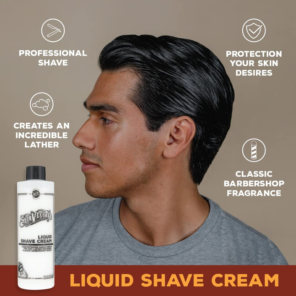 Suavecito Liquid Shave Cream 8 Oz. Men'S Shaving Professional Product For Machine Use Only