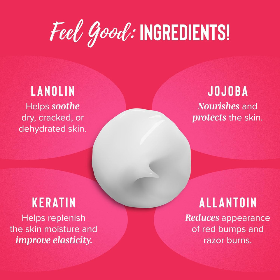 Coochy Intimate Shaving Cream | Shave Conditioner & Moisturizer For Face & Body | Ideal For Sensitive Skin Care, Anti-Bump | Seduction, 3.4 Oz