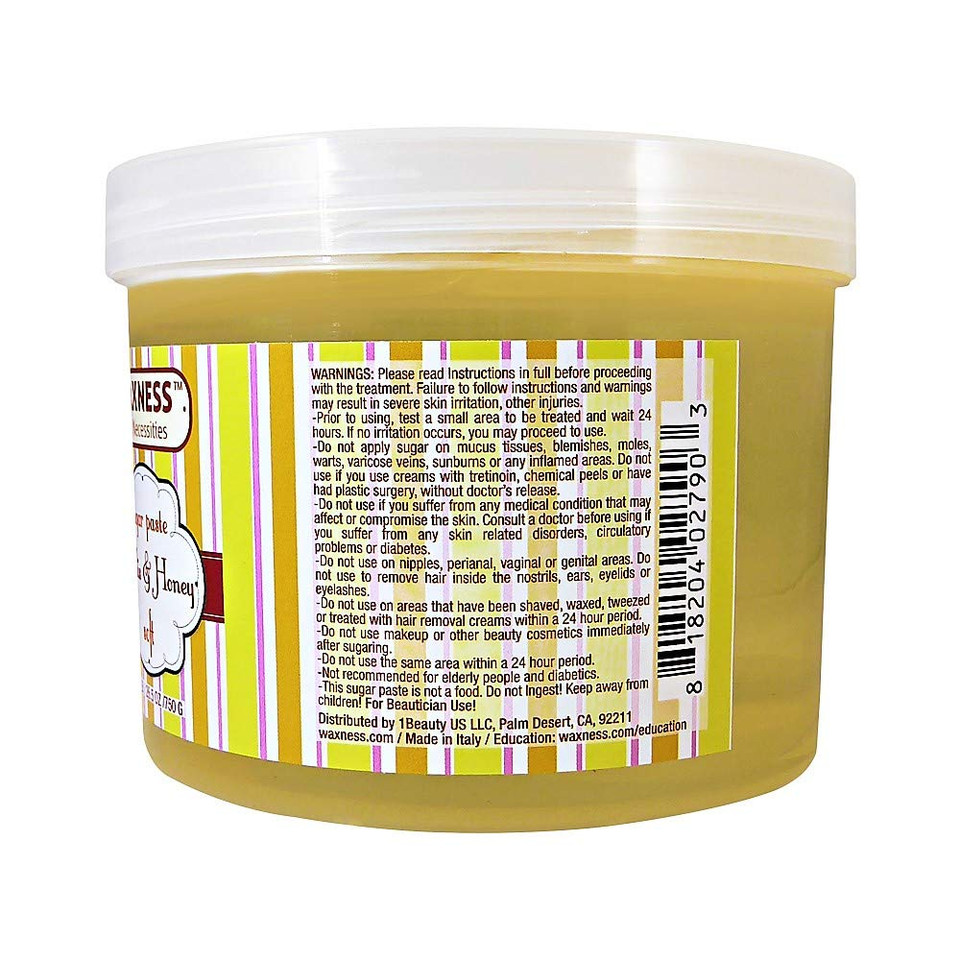 Waxness All Natural Soft Sugar Paste For Manual Application And Bandage Technique Honey Propolis 1.6 Pound