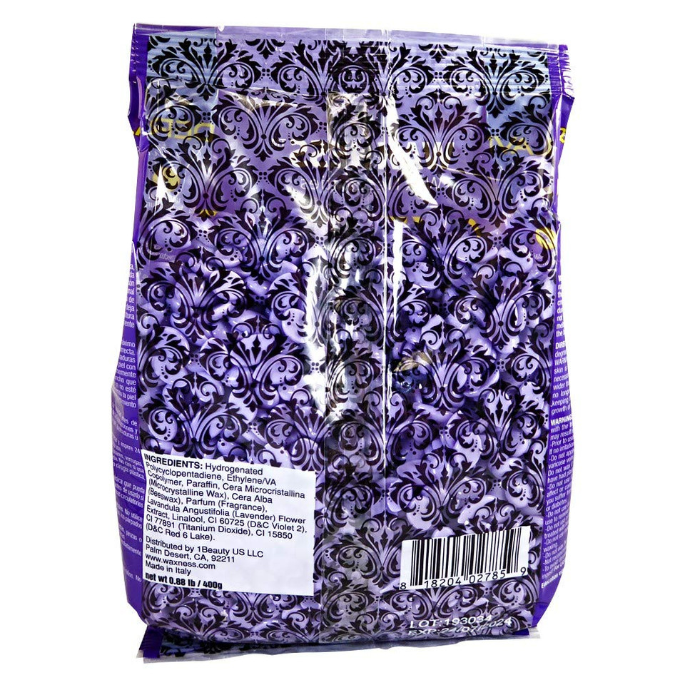 Waxness Premium Luxury Lavender Face Hard Wax Beads 0.8 Lb / 400G