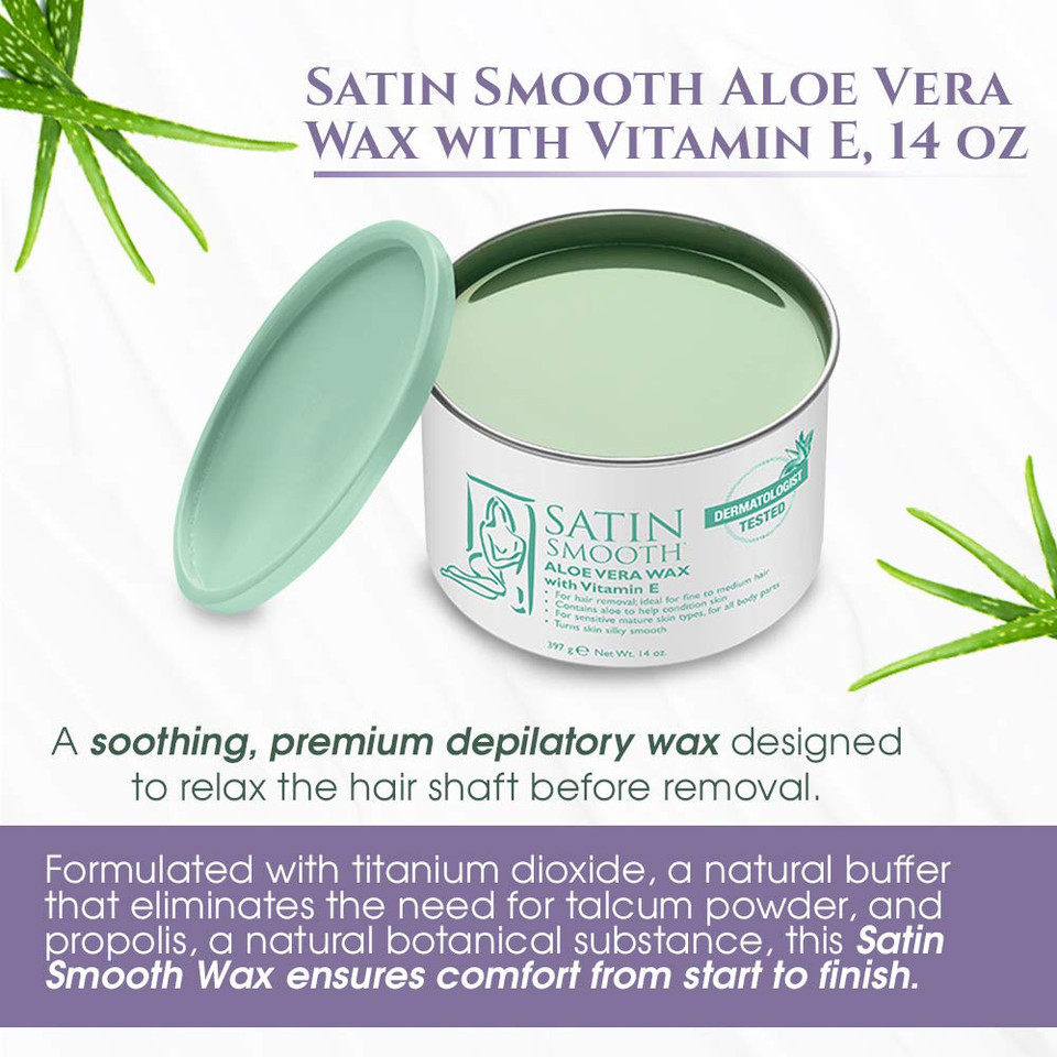 Satin Smooth Aloe Vera Hair Removal Wax 14Oz